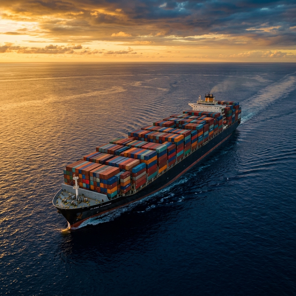 Trans Seas — container vessel at sea